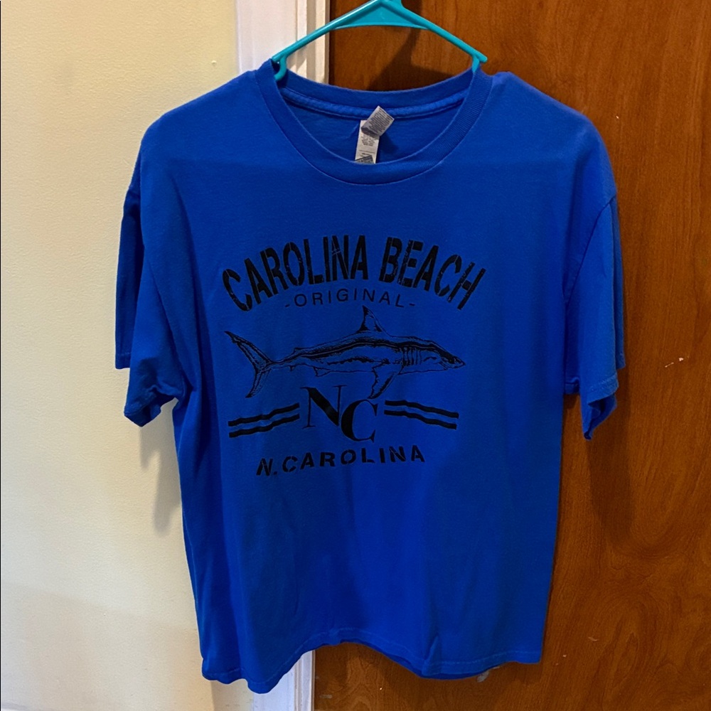 Blue Carolina Beach Graphic T-Shirt